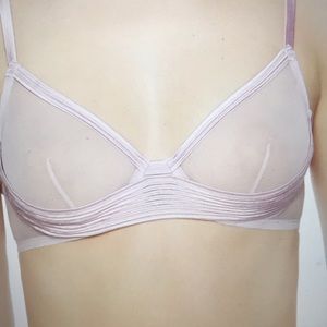 NWT La Perla TULLE NERVURES Underwired Bra Lilac